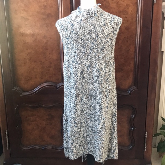 Chico's Long Knit Sweater Vest with Fringe - Picture 8 of 14